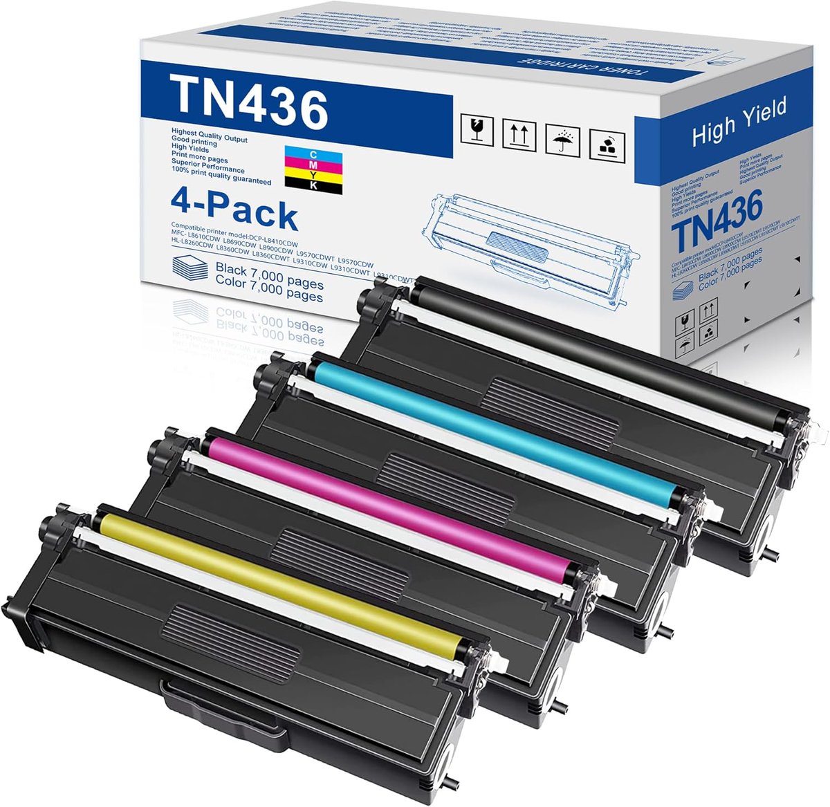 MyTrendShopper's tweet image. amzn.to/3WGNfNu
TN436 Toner Cartridge Set 7,000 Pages Super High Yield Replacement for Brother TN-436 TN 436 TN433 TN431 MFC-L8610CDW HL-L8360CDW Printer Toner (TN436BK TN436C TN436M TN436Y, 4-Pack)

#TN436 #BrotherPrinter #TonerCartridge