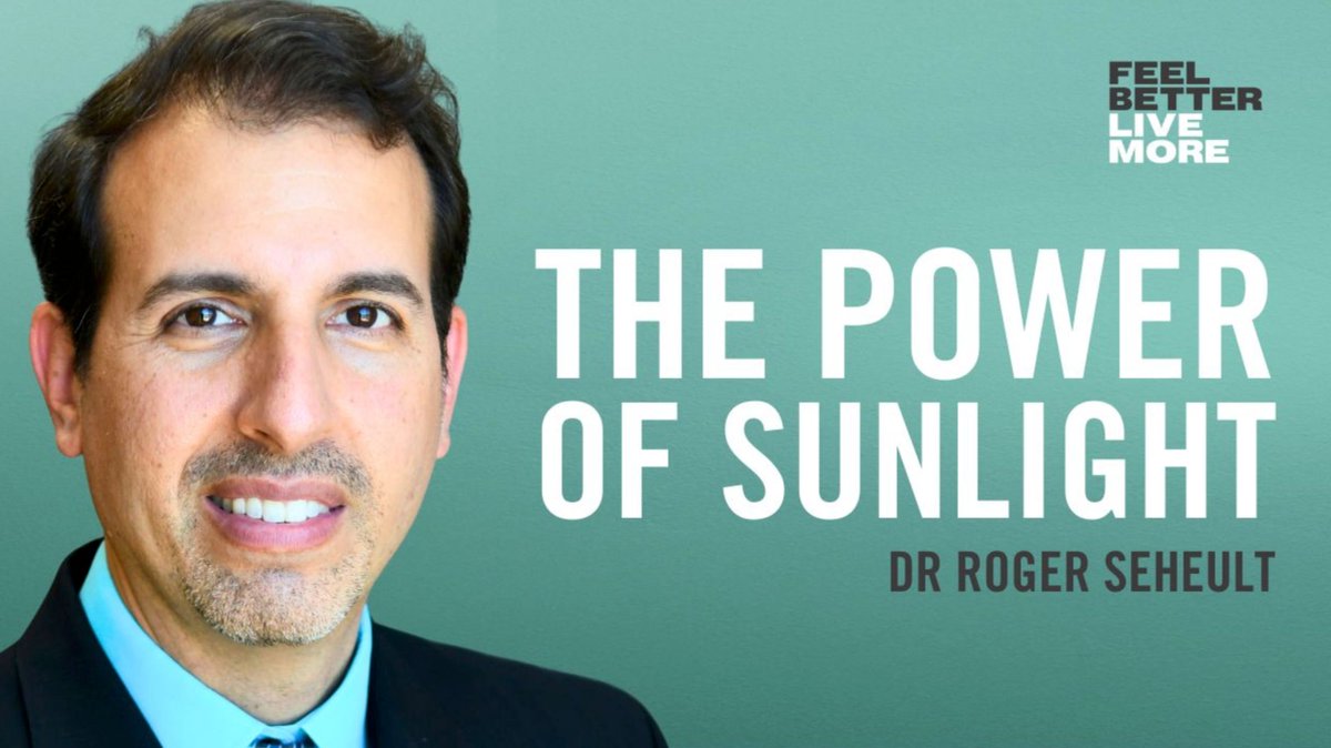 MedCramVideos's tweet image. Think sunlight is just Vitamin D? Think again.
Sunlight supports the body on a cellular level to help reduce the risk of heart disease, diabetes, dementia—and more! Dr. Roger Seheult joins Dr. Rangan Chatterjee on 'Feel Better, Live More.'
Watch now: buff.ly/thFmDuL