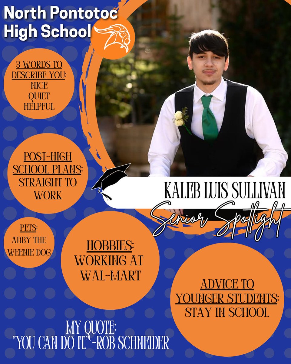 🎓SENIOR SPOTLIGHT🎓
Kaleb Luis Sullivan
Class of 2026... go do great things!