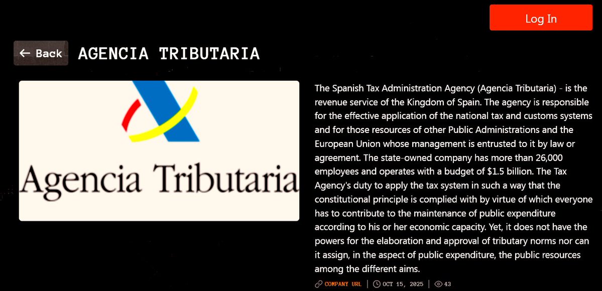 The Spanish Tax Administration Agency has allegedly been breached by Qilin Ransomware.

Agencia Tributaria is the Kingdom of Spain’s government tax revenue agency.

I don’t think they have any personal id of any citizens because groups flout them and there isn’t one posted.