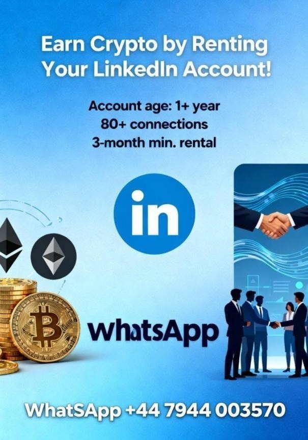weperrault's tweet photo. Join our expansion program: Rent your LinkedIn account! 📈
Our company is looking for LinkedIn accounts for our growing network. If you're looking to rent or sell an account, please contact us! We'll offer a monthly rate based on account engagement.
Refer a friend to become our local agent and earn extra income!
Referral bonus: $50-800 USD, depending on the number of referrals.
Contact us to start earning! 🤝🏻
Company Email: zhongyinginfo@zenturynetworkenterprise.com
WhatsApp: +447944003570 Lucy John
Telegraph: https://t.co/qwr7ADoR05 Lucy John
What are you waiting for? Join us now 👇🏻 https://t.co/oHFvvJTG1l