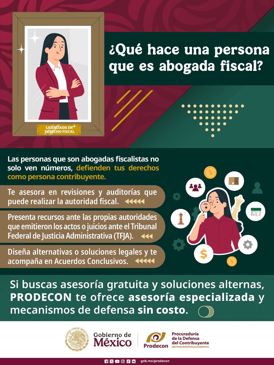 En #ProdeconJalisco, contamos con Abogadas y Abogados fiscalistas que pueden representar y asesorar a personas contribuyentes en temas tributarios.

Todos nuestros servicios son completamente gratuitos!

<a href="/Gilardino400/">Gilberto Camacho Botello</a> 
<a href="/AyalaO_Berenice/">Berenice Ayala</a>