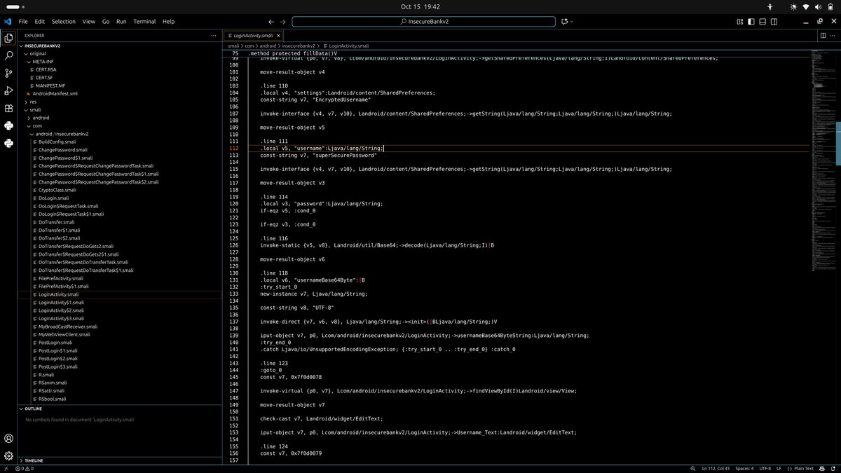 respectgraceman's tweet image. Day 5 of my #30DayMobileHackingChallenge! 📱💥, i start my Static Analysis security testing, where i use apktool to decompile an apk file to smali
#androidsecurityapps