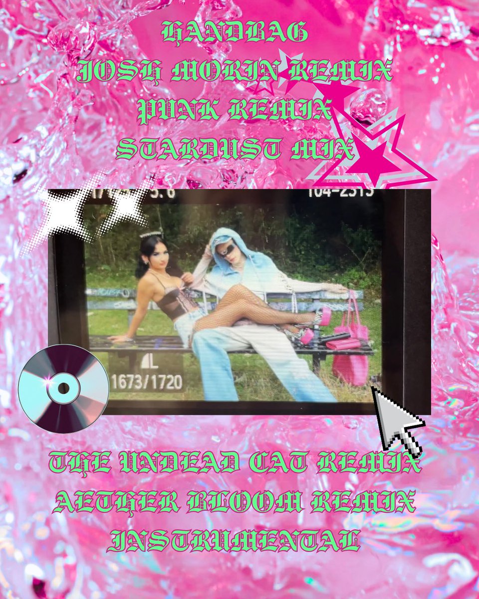 loved this song so much i decided to give u more of it <3
HANDBAG: REMIXES LEFT IN THE CAB - FRIDAY OCT 17 👜💕
PRE-SAVE LINK IN BIO 🤫<3
FT. 5 GORGEOUS GORGEOUS REMIXES FROM 4 GORGEOUS GORGEOUS ARTISTS, AND MYSELF 👜💞