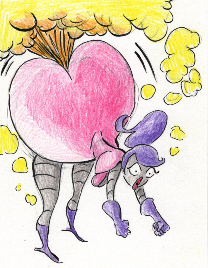 (Commission) Another sketch commission of Chickie Boom from BoomBots. In order to power up, her butt inflates 1st.

And don't miss out, for the Thanksgiving month of November, everyone on  commission tiers will get a free bonus sketch commission. Link in bio to my Patreon.