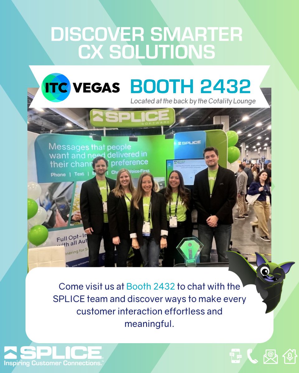 SPLICESoftware's tweet image. We’re live at #ITCVegas! 🎉
Come say hi at Booth 2432, we’re all about helping brands strengthen customer connections and deliver standout experiences.

#Insuretech #CustomerExperience #CXInnovation #AIinBusiness #AgenticAI