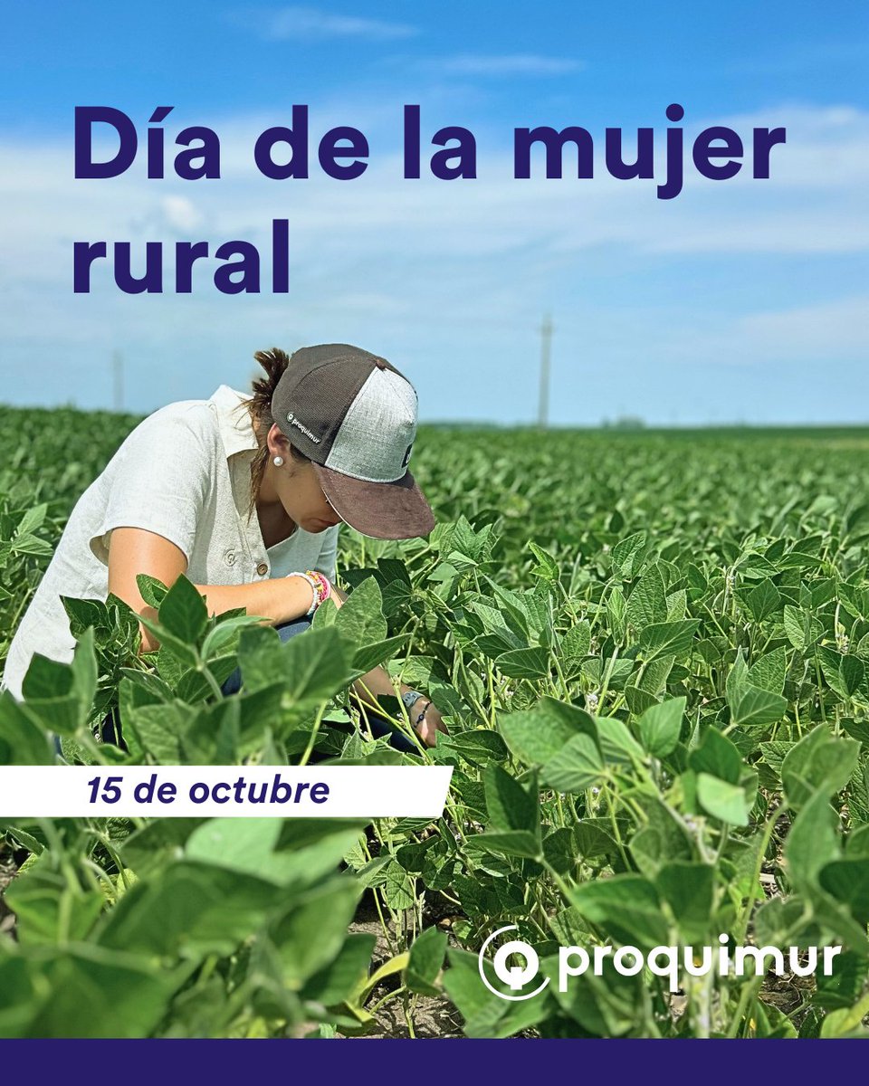🌿👩 Hoy se celebra el Día Internacional de las Mujeres Rurales, hito que reconoce su aporte en la producción, la innovación y el desarrollo del agro.

En #Proquimur, continuamos acompañando su desarrollo y protagonismo en el sector.

👉 proquimur.com.uy/dia-internacio…