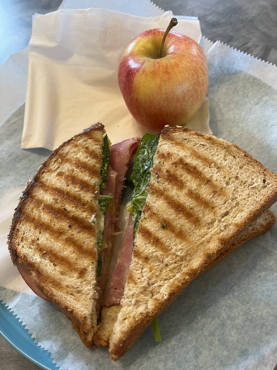 Here is my lunch at Crave cafe. STL sandwich and an apple.