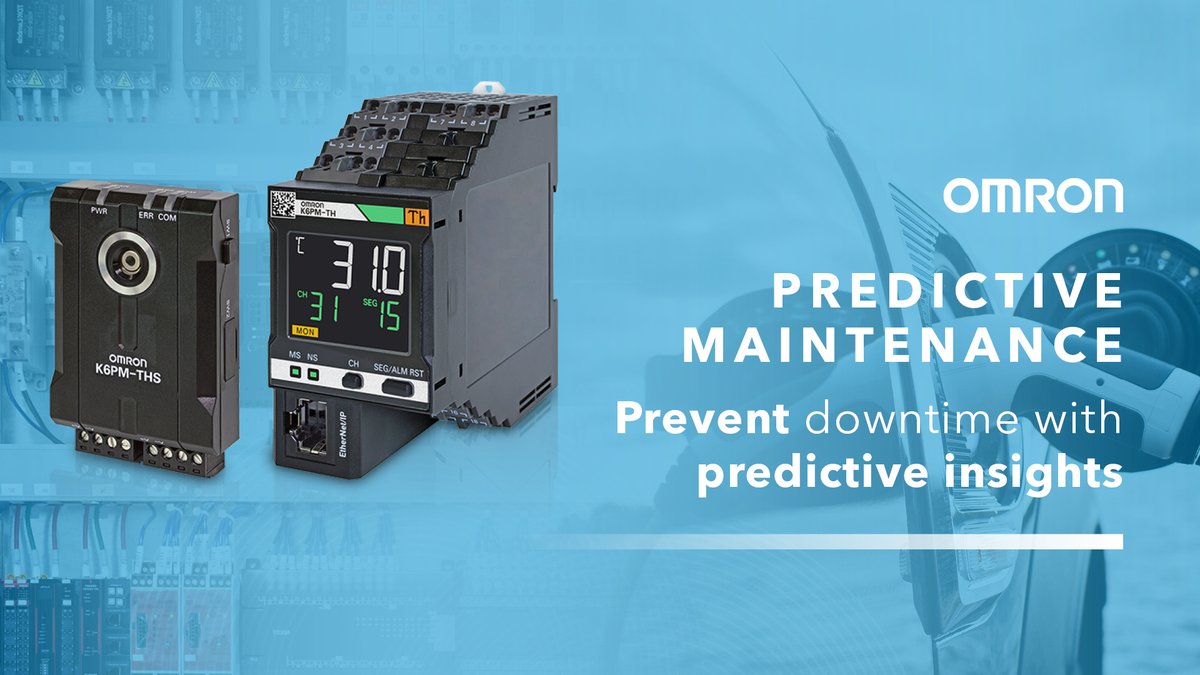 OmronAutomation's tweet image. Why wait for panels to overheat? K6PM alerts maintenance teams to abnormal thermal activity—keeping automotive lines running and productive. Prevent downtime with predictive insights: omron.pub/43ljDca
#Automotive #PredictiveMaintenance #ThermalMonitoring