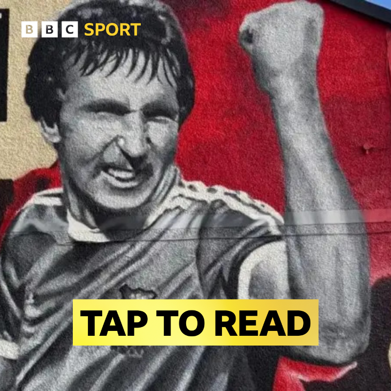 BBCSportWales's tweet photo. A giant mural of Wrexham legend Joey Jones has been painted on the side of The Turf nearby the StoK Cae Ras ⚽️

#BBCFootball