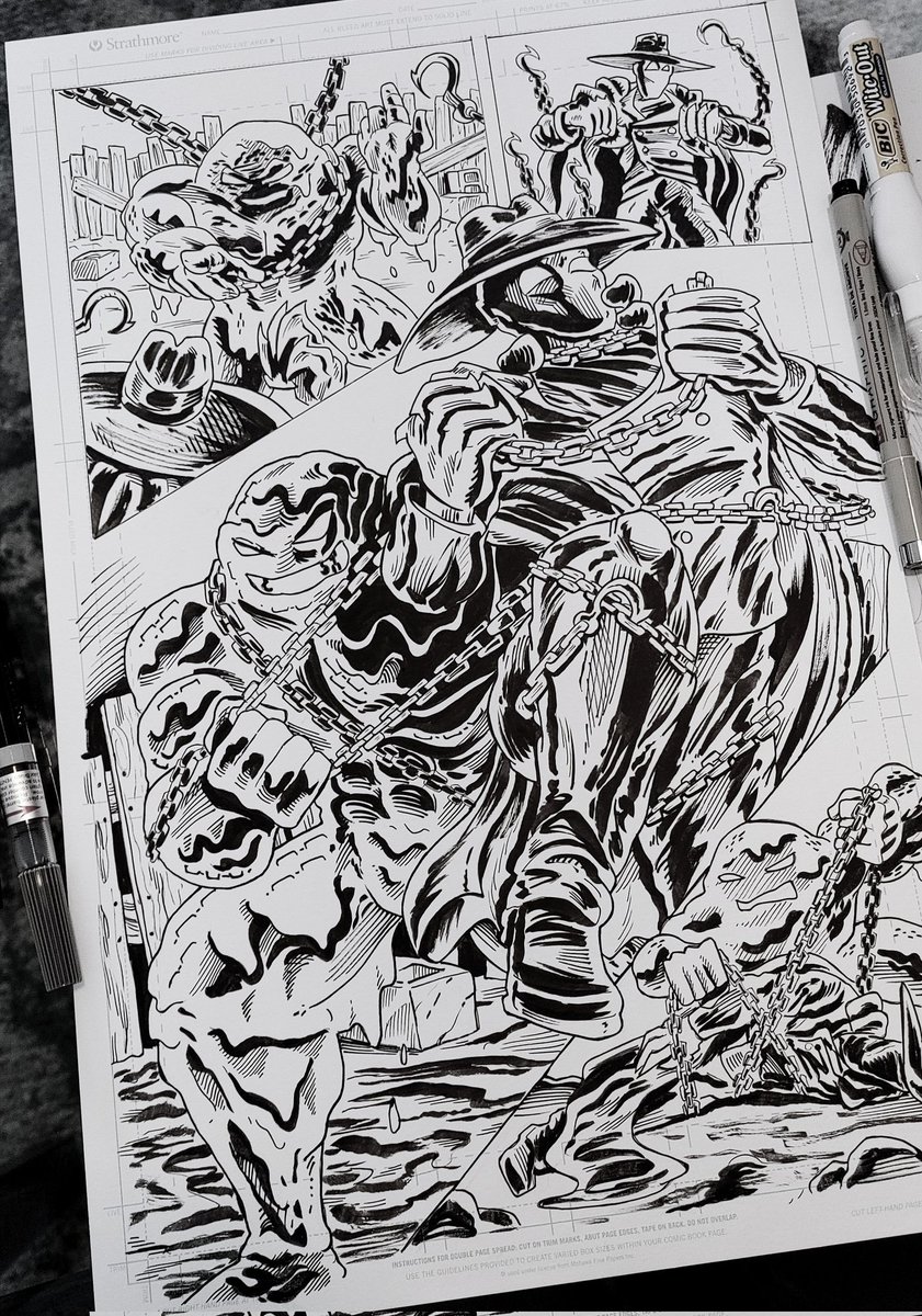 FINALLY I present the last inked page of Boots &amp; Heels. Now on to cleaning and coloring. The first 2 issues and the 3D book are already printed. Looking like an early 2026 delivery.