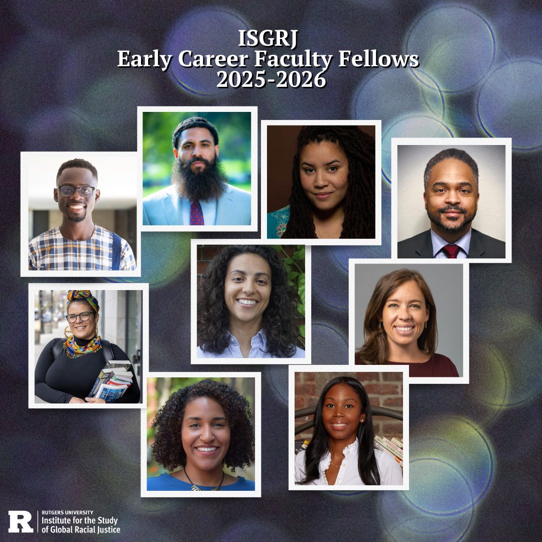 We are proud to announce our 5th cohort of Early Career Faculty Fellows!! These promising scholars work in the areas of social justice and racial inequality across @rutgersu, will receive research funds, mentoring and professional development.

More here: go.rutgers.edu/25-26ECFF