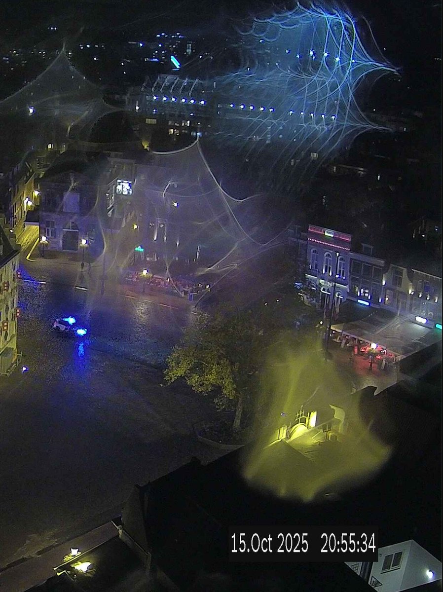 Brand bij café Central op de Markt in Gouda