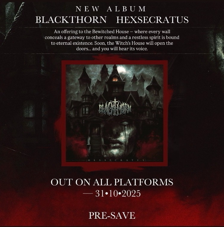 The new album HEXSECRATUS drops on October 31st — our birthday and one of the most mystical nights of the year 🔥

Support the release with a pre-save on digital platforms of your choice: 
• band.link/hexsecratus
