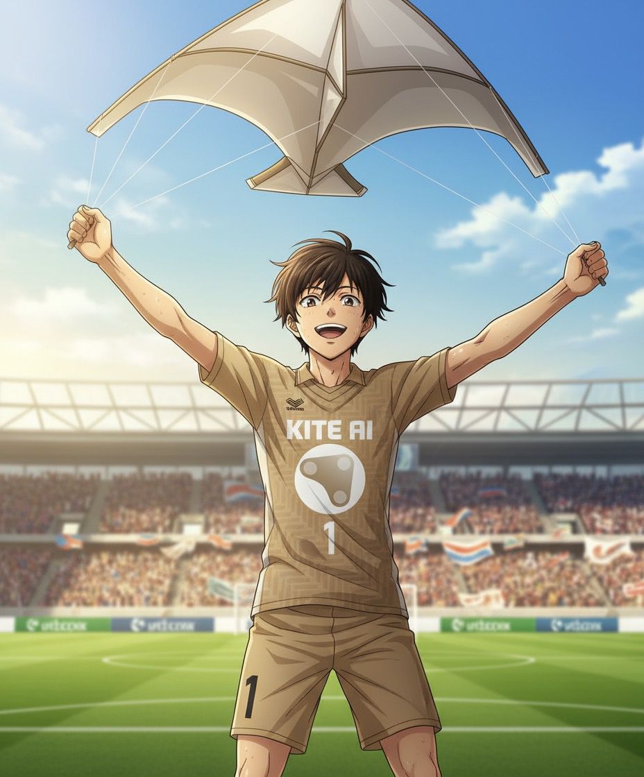 CipherBladeKid's tweet image. Riding the Winds of Innovation: .@GoKiteAI  AI x Isagi

In the world of football, every goal is a moment of vision and teamwork. Today, I channel that same energy as a creator and a Wind Runner in the Kite AI ecosystem. Wearing the Kite AI jersey, I hold the kite aloft a symbol…