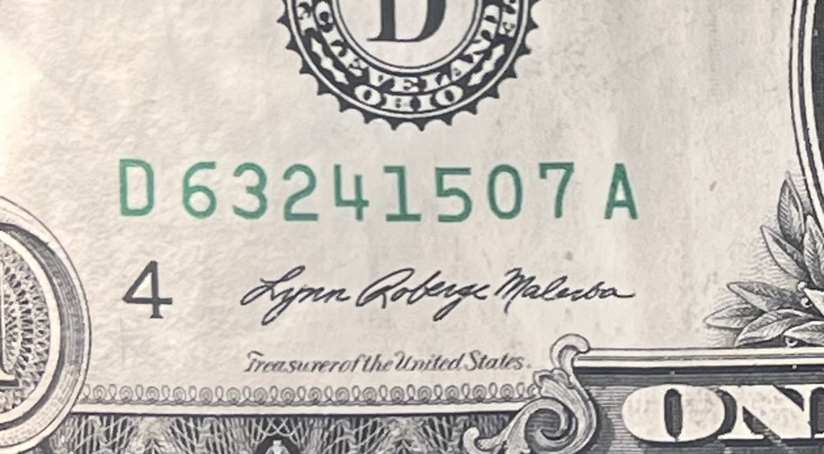 Narryhuts's tweet image. Check out $1 US Note #rarenotes #ngc #pegs #starnotes #onedollar #heritageauction  Fancy  Sequential Serial Number #63241507 ebay.us/m/Te5zr8 #eBay via @eBay