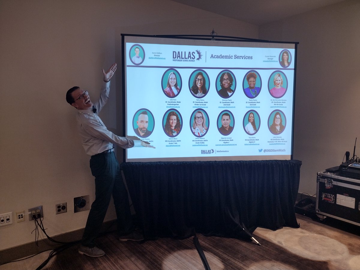 AaronDaffern's tweet image. That&apos;s a wrap! 🎬 SO much fun sharing the Dallas ISD #math secret sauce today! Awestruck by the energy from amazing @MathEdLeaders from all over, including Florida ☀️, Colorado 🏔️, and New Mexico 🌶️! The math vibes were off the charts! 📈🚀 #NCSM2025 @disdstemmath @DrElenaSHill
