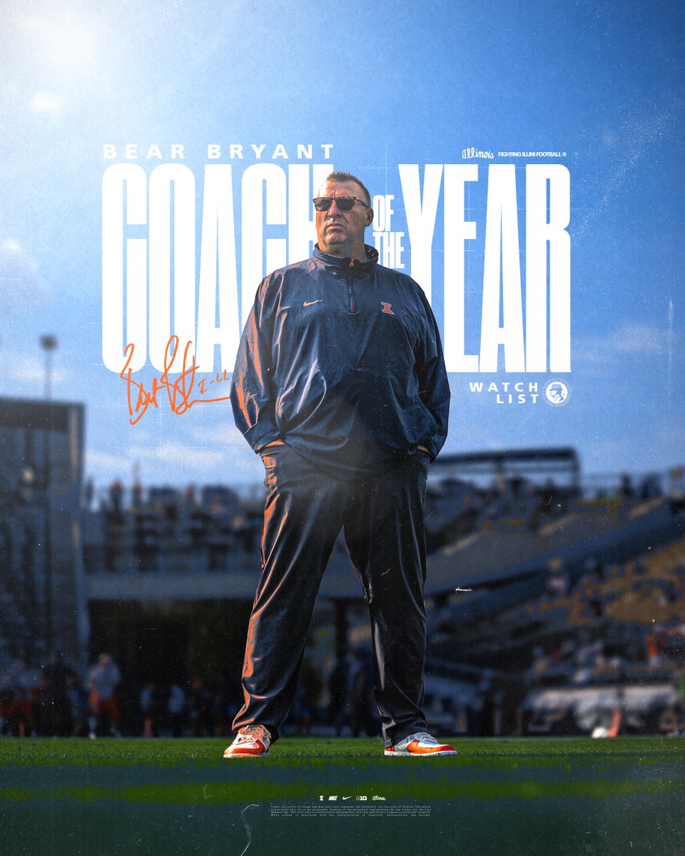 Leading from the front. Coach Bielema — Bear Bryant Coach of the Year Watch List.