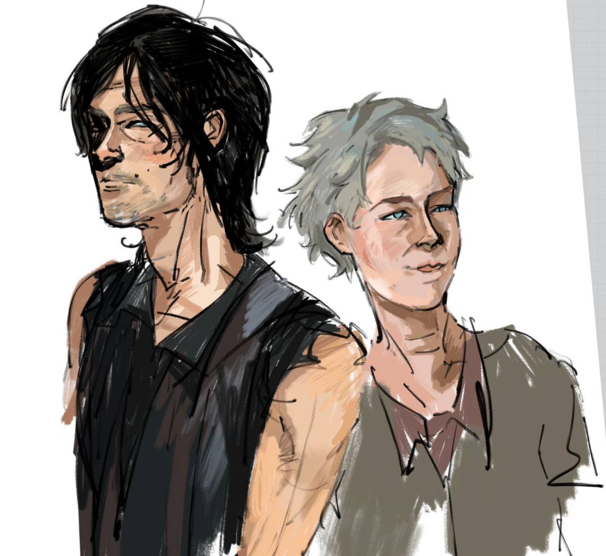 inwir7's tweet photo. bestie 
#twd #TWDDarylDixon #TWDCaryl #art #sketch #thewalkingdead https://t.co/rwFZCjA2li