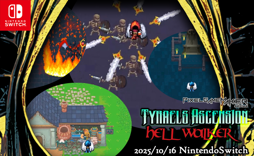 Unleash the powers of angelic magics and weapons, and defeat the forces of hell! Tyraels Ascension: Hell Walker comes to Nintendo Switch #eShop October 16!
#indiegame