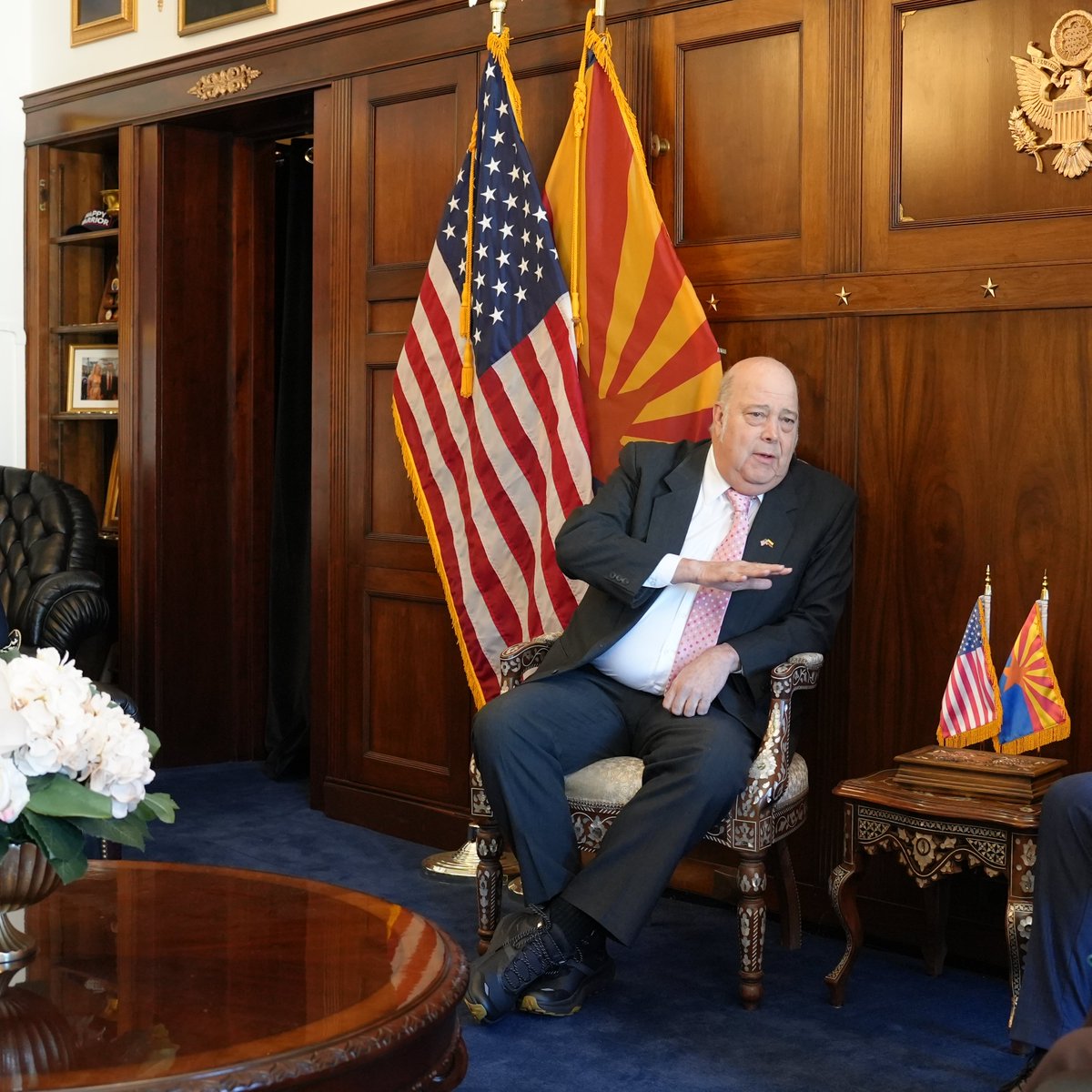RepAbeHamadeh's tweet image. Congressman Hamadeh was delighted to meet Ambassador Daniel García-Peña of the @ColombiaEmbUSA.