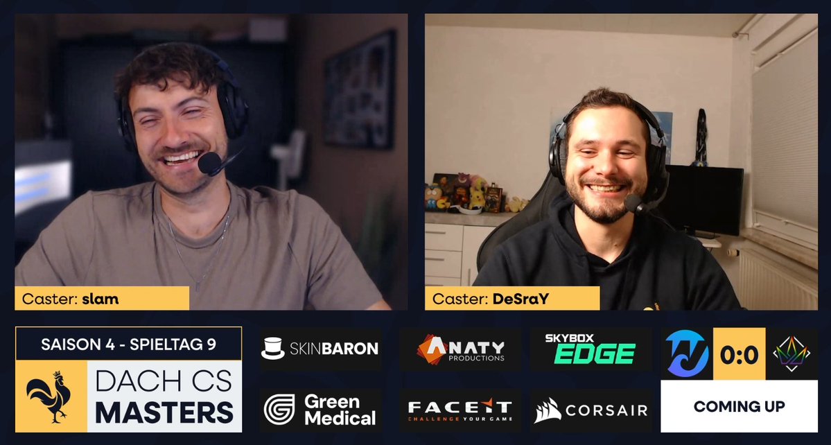 dachcs's tweet image. Wir haben die Timos mal ausgetauscht 🔄
@derDeSraY ersetzt @SpiidiCS im jetzigen Topspiel der 1. Spielklasse 😎
Und schaut euch mal an, wie gut gelaunt die beiden sind 😍
#DACHCSMasters🐔
