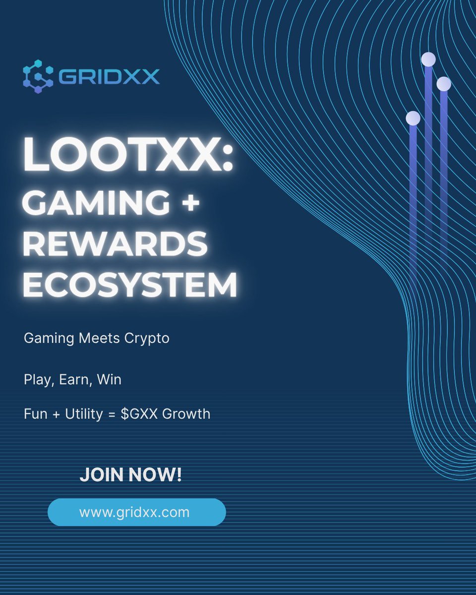 gridxxcom's tweet image. Who says DeFi can’t be fun? LootXX brings provably fair on-chain gaming to your portfolio. Play, earn, and grow—revenue from every game helps strengthen $GXX.

#GridXX #LootXX #CryptoGaming #PlayToEarn #Web3Fun