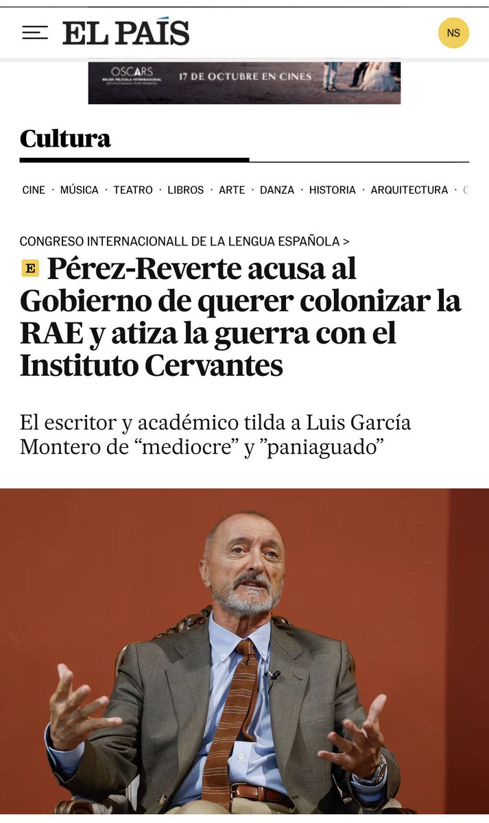 maxpradera's tweet image. 🧵 Hilo: @perezreverte , ladrón de guiones y vendedor de humo literario.

1. Empezamos por lo obvio: Arturito fue condenado por plagio. No es opinión, es sentencia firme. La A. Provincial de Madrid lo obligó a pagar más de 200.000 euros por copiar el guion de la película Gitano.