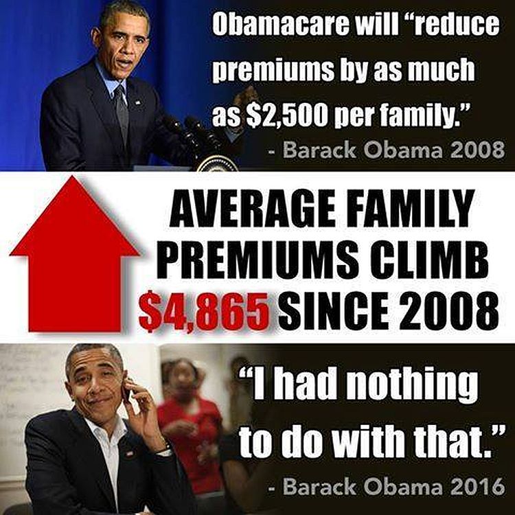 wdunlap's tweet photo. @RealSLokhova It’s shameful OBAMACARE MADE HEALTHCARE INSURANCE UNAFFORDABLE doubling the average American family’s costs! Obama sold failed ObamaCare lying to us it would save American families $2,000/yr - it actually increased cost over $5,000/yr. See ObamaCare study: https://t.co/FGtuvVgv5k https://t.co/wKObSJ2EKo