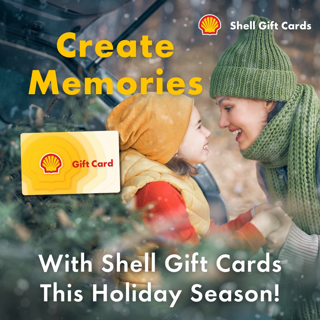 Shell Gift Cards make holiday memories possible. Fuel adventures, visits, and time together. Who would you gift one to this season? #HolidayMemories #ShellGiftCard #RPGCardServices