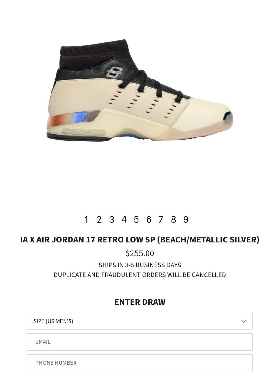 Online raffle via Infinite Archives
Infinite Archives x Air Jordan 17 Retro Low SP "Beach/Metallic Silver"

>> infinitearchives.com 

Enter ASAP
RT &amp; Like to spread awareness