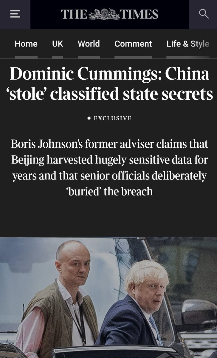 AlexTaylorNews's tweet image. Turns out while these goons 👇 were rabbiting on about "taking back control" from Brussels, they were handing it in bucketloads on the quiet to Beijing 👇