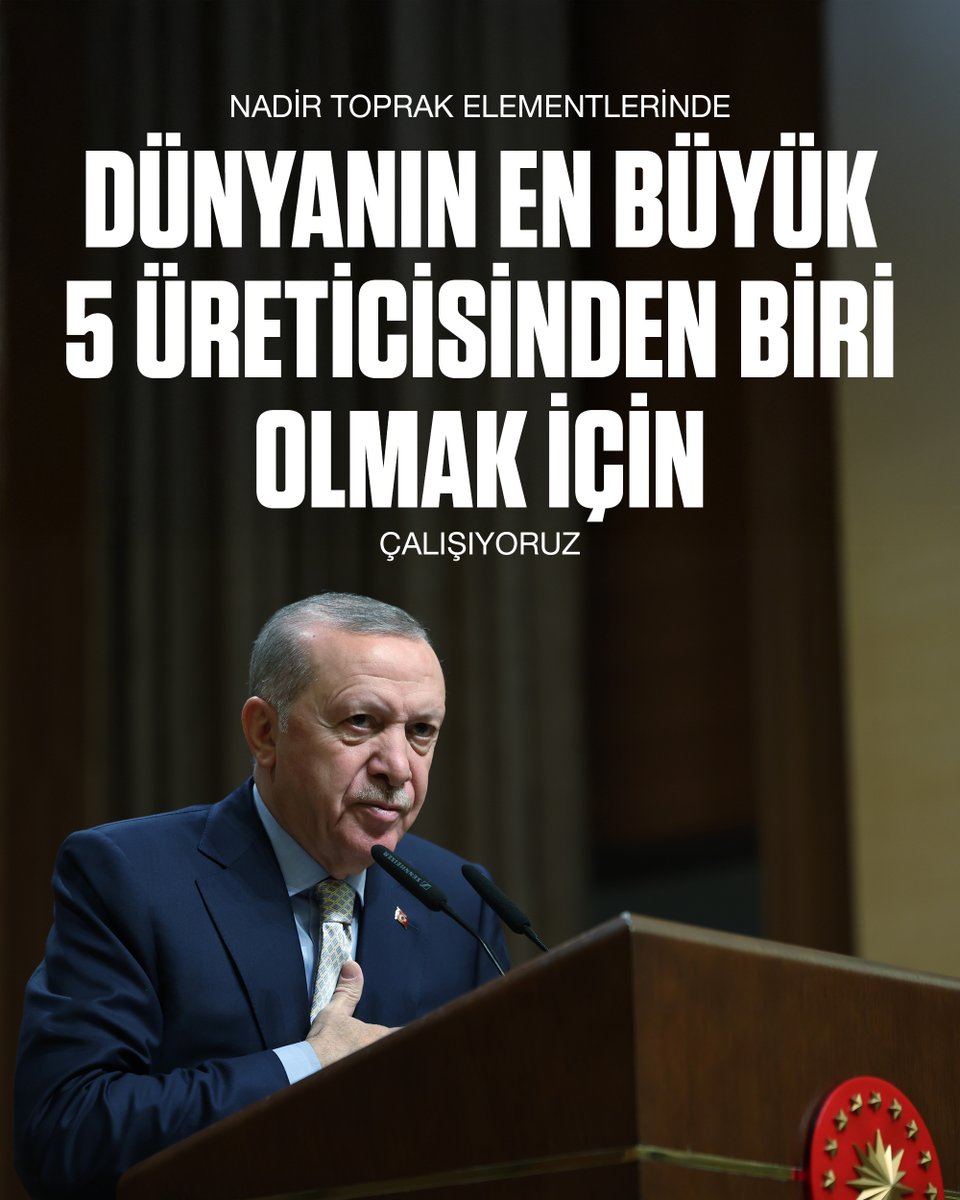 Beylikova’daki nadir toprak elementleri sahasının herhangi bir ülkeye verilmesi asla söz konusu değildir.

Her kim bunu iddia ediyorsa kendi ülkesine iftira atıyor demektir.

Nadir toprak elementlerinde dünyanın en büyük 5 üreticisinden biri olmak için çalışmalarımız sürüyor.