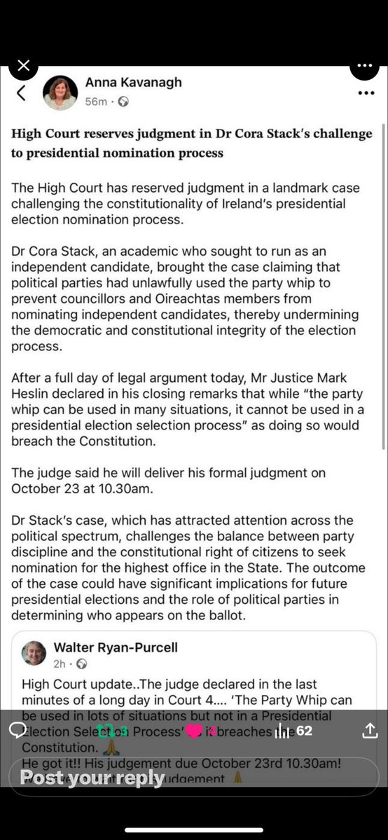 Interesting that there’s not a word about this in the mainstream media. We’re facing into an irreparably undermined presidential election.  Undermined by holders of the offices of Taoiseach and Tánaiste. Both should resign.