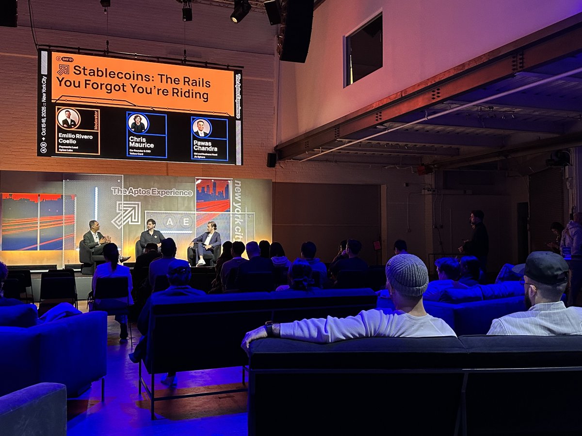 ExperienceAptos LIVE Labs Lookout: United Stables of Aptos takes center  stage with @EmilioRivCoello, @chrismaurice, and Pawas Chandra. From  real-time settlement to new business models, stablecoins are the rails of  the new digital
