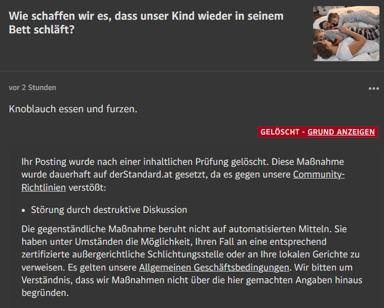 Vollkommen humorlos.🤭