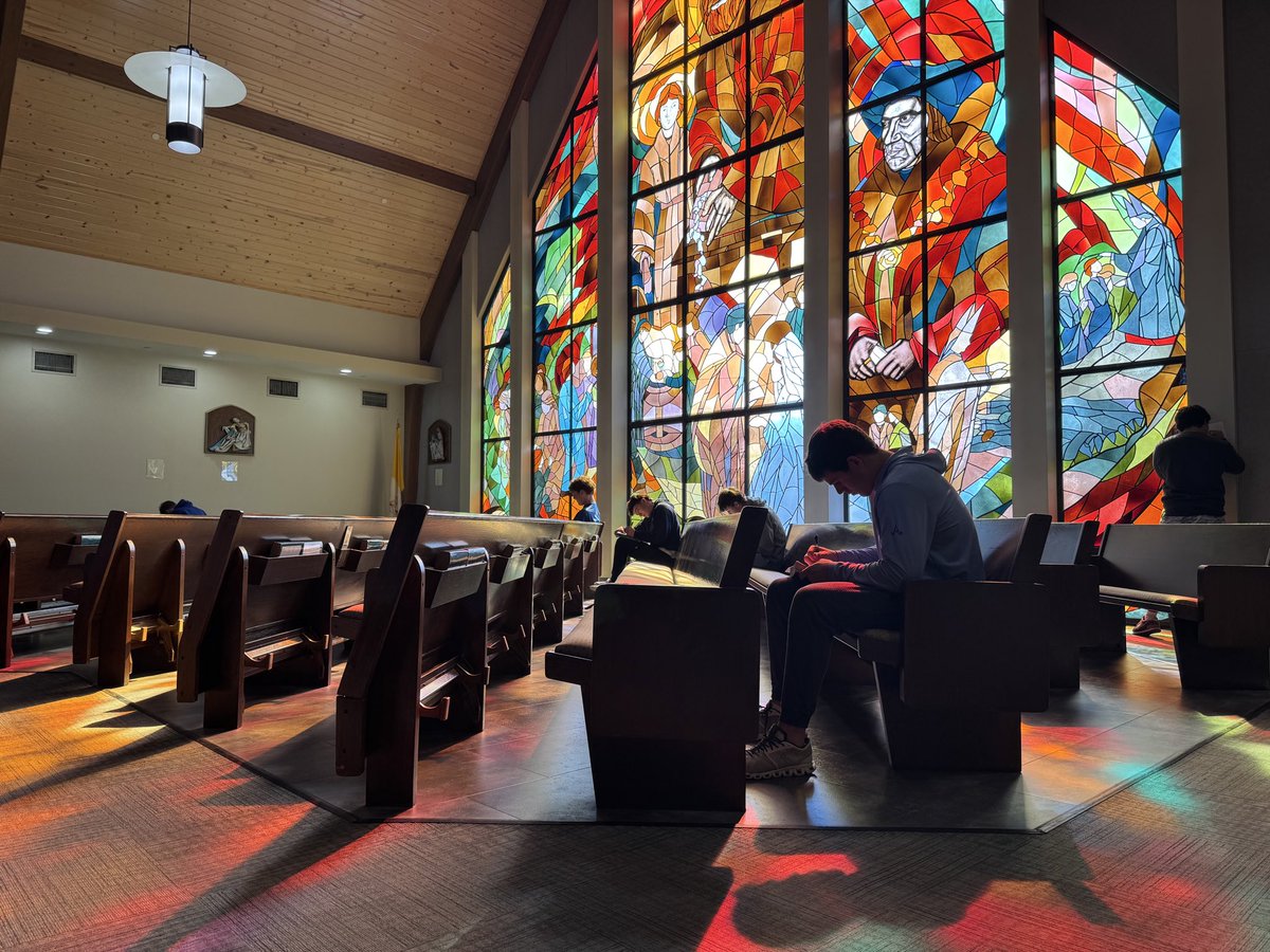 RockPastoral's tweet photo. Fruitful day for seniors on their 4th Day Retreat. Students reconnected in Kairos groups from junior year, reflecting on growth and gratitude and heard from alumni perspectives. https://t.co/x5TLPpsCjG