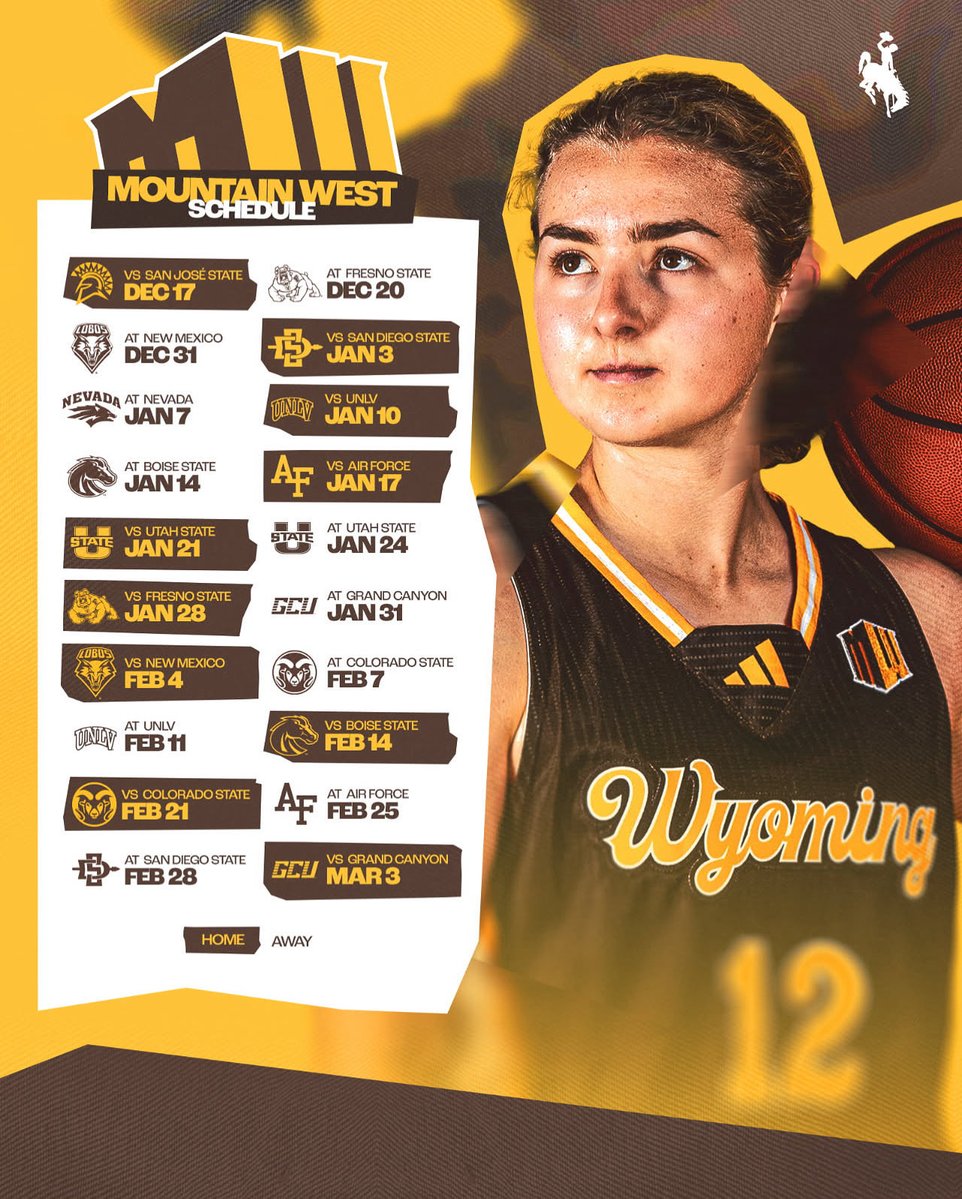 Wyoming Cowgirl Basketball (@wyo_wbb) on Twitter photo The 25-26 <a href="/MountainWest/">Mountain West</a> schedule is officially here ๐คฉ๐
๐ฐ๐ tinyurl.com/mv7x34jz The 25-26 <a href="/MountainWest/">Mountain West</a> schedule is officially here ๐คฉ๐
๐ฐ๐ tinyurl.com/mv7x34jz