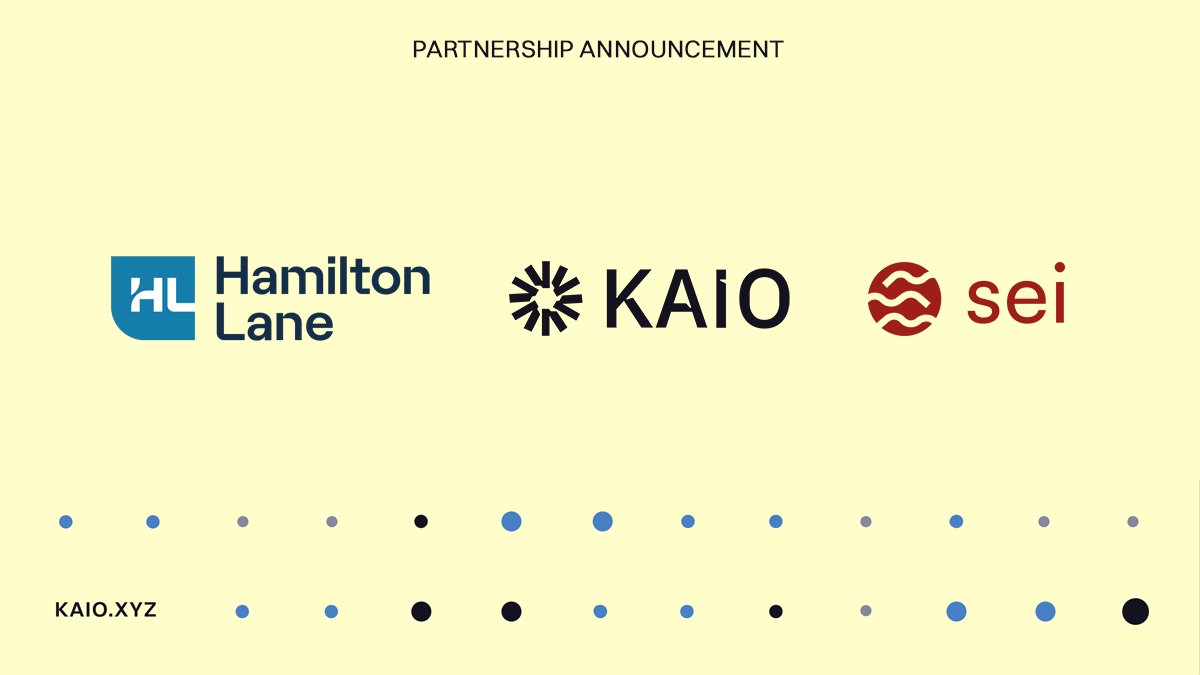 There is something quietly powerful about what just happened.

Hamilton Lane, a name that has shaped private markets for decades, has brought its Senior Credit Opportunities Fund (SCOPE) onchain  through <a href="/KAIO_xyz/">KAIO</a>, on Sei Network.

Where compliance, speed, and transparency are