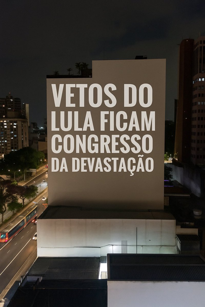 Quantos comentários consigo aqui 

VETOS DO LULA FICAM 
CONGRESSO DA DEVASTAÇÃO