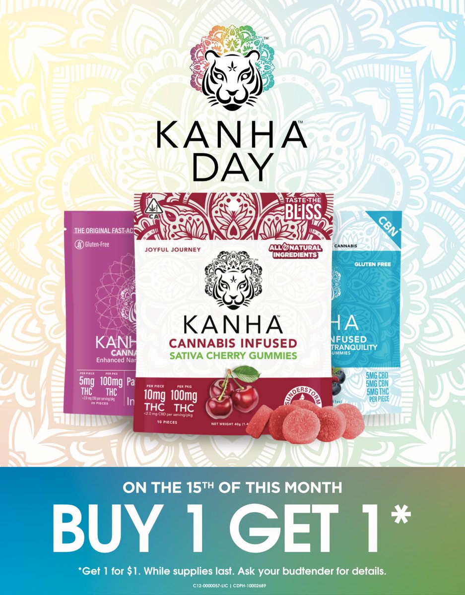 Catalyst_WFTP's tweet image. Buy one get one for $1, on all Kanha gummies 🐯

*While supplies last
Catalyst-Cannabis.com