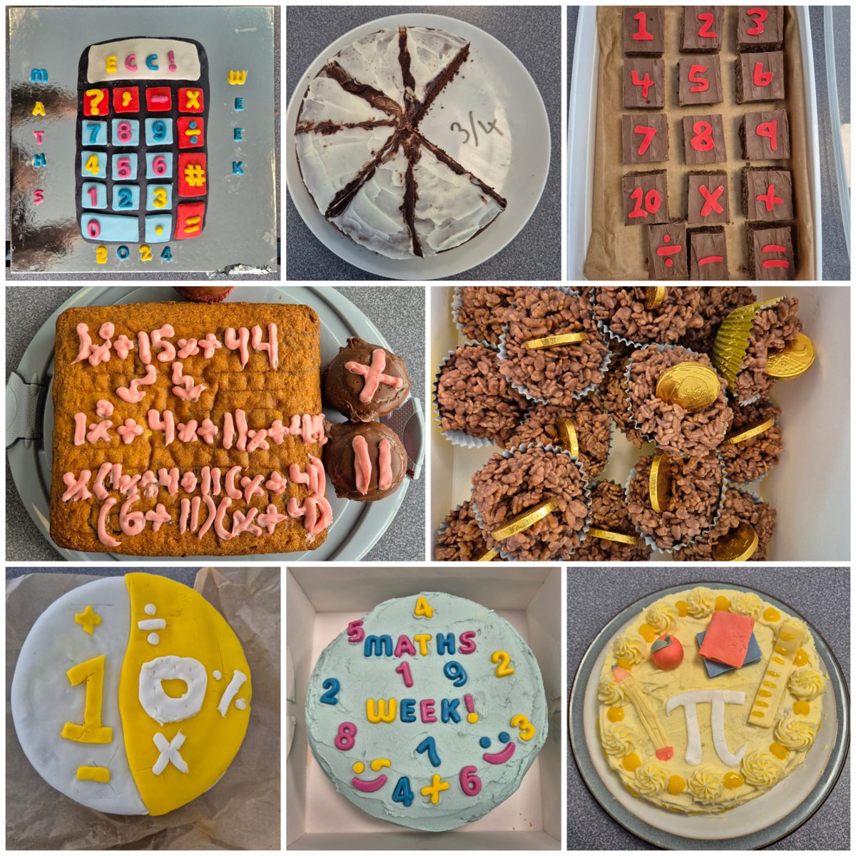 enfield_cc's tweet image. Last year&apos;s entries for the Great Maths Bake-Off as part of Maths Week! 🎂🍰🧁#enfieldcommunitycollege #lmetb