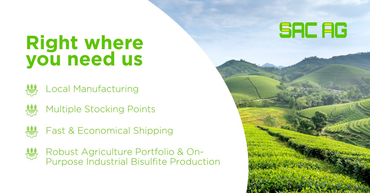 Sac Ag is your go-to source for West Coast ag &amp; industrial needs. Locally-made specialty chemicals, fast shipping, and storage across CA.

✅ Local manufacturing
✅ Central Valley location
✅ Robust ag &amp; bisulfite portfolio

View our catalog: ow.ly/NgNQ50WYpfr