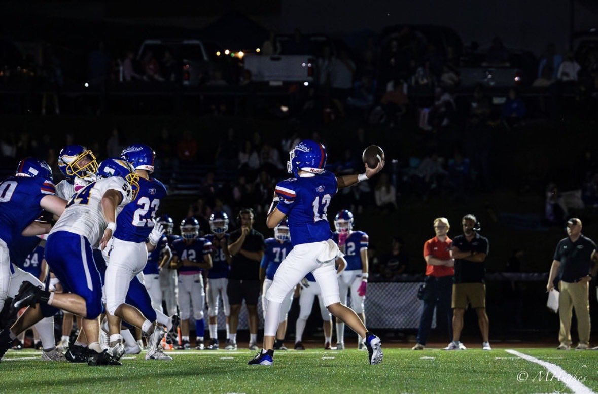Mid Season Varsity Highlights: hudl.com/v/2SyzUq

Mid Season Stats:
• 622 passing yards
• 124.4 YPG
• 55/94 completions 
• 11 passing touchdowns
• 2 rushing touchdowns 

<a href="/CoachNedeauRob/">Rob Nedeau</a>