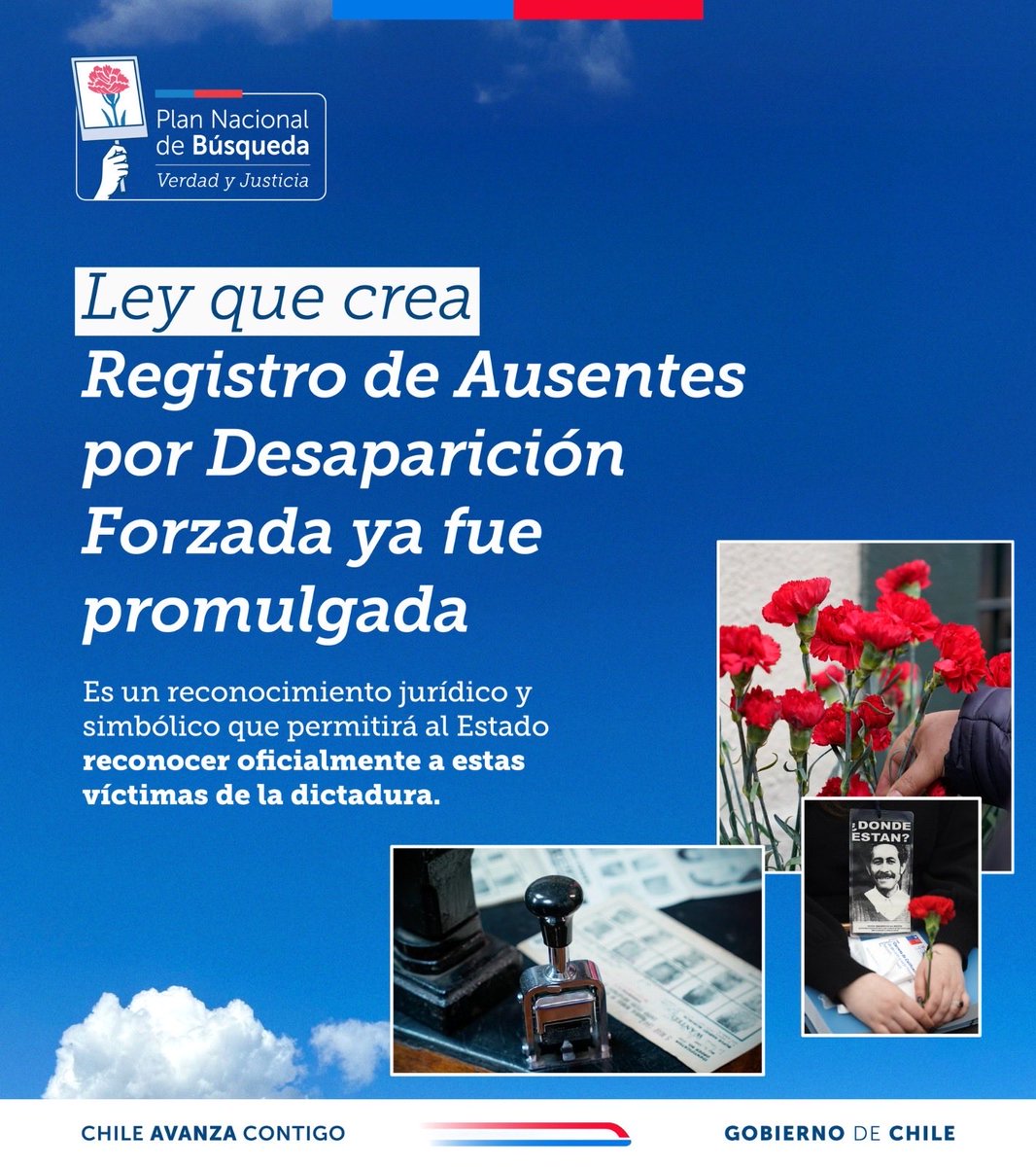 Día histórico para la memoria y los derechos humanos: se promulgó la ley que reconoce oficialmente la figura de “ausente por desaparición forzada”. Un acto de reparación para tantas familias.