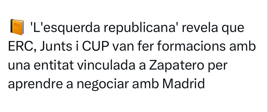 Els partits que votàvem per fer la independència varen preferir fer un curs sobre negociar amb l’enemic impartit pel propi enemic... 
És que no m’estranya que tothom acabi preferint qualsevol cosa abans que votar-los ells. Massa gent els vota encara.