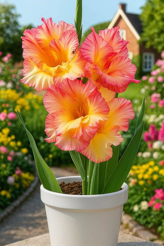 MartineLibolt's tweet photo. Le Gladiolus brille de teintes de coucher de soleil https://t.co/ICMlTRb7r9