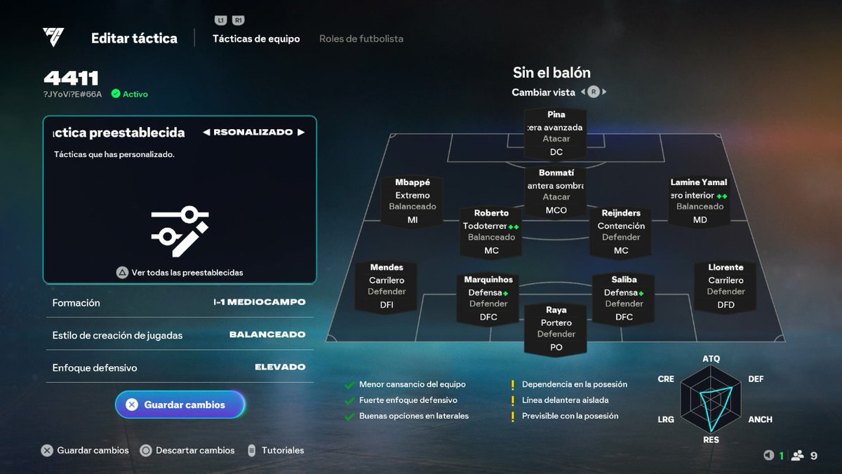 Estas son las tacticas de 4411 con las que clasifique al Global Qualifier en Atlanta🇺🇸, ganando 12 de 14 partidos contra los mejores jugadores de la region.
Muy equilibradas tanto en defensa como en ataque