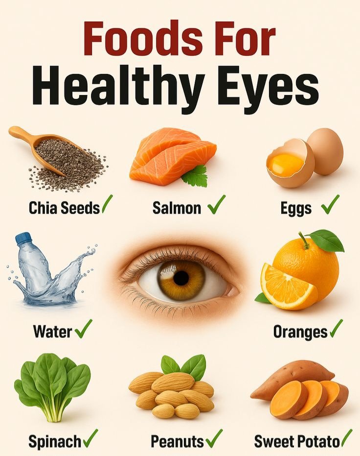 food_health_joy's tweet image. Foods For Healthy Eyes: