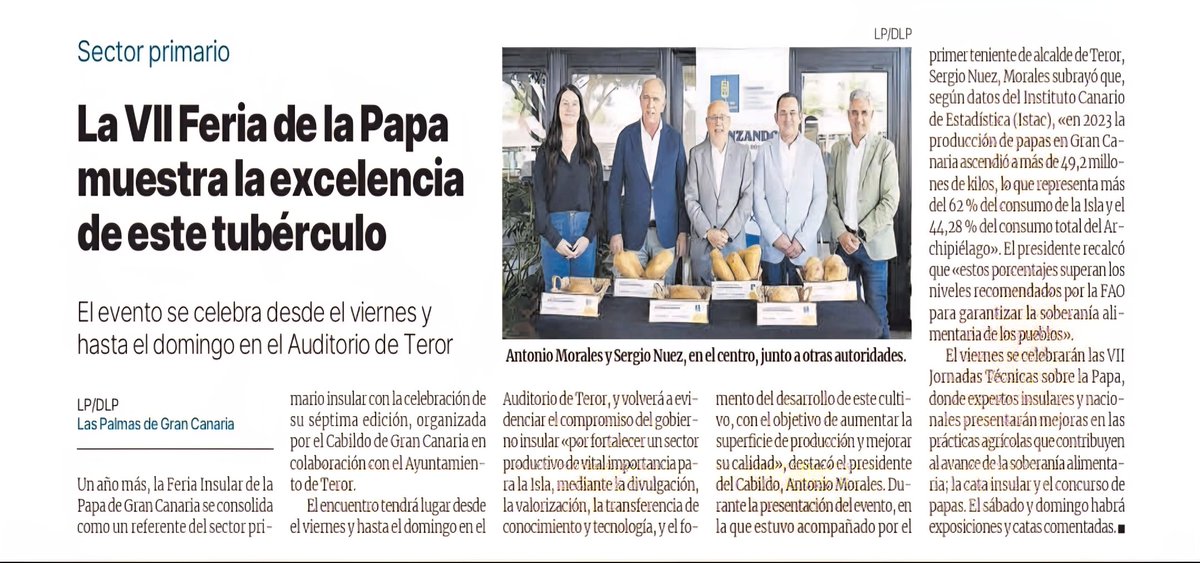 sectprimariogc's tweet image. 🥔💚 ¡𝙂𝙧𝙖𝙘𝙞𝙖𝙨 𝙖 𝘾𝙖𝙣𝙖𝙧𝙞𝙖𝙨7 𝙮 𝙇𝙖 𝙋𝙧𝙤𝙫𝙞𝙣𝙘𝙞𝙖 𝙥𝙤𝙧 𝙖𝙮𝙪𝙙𝙖𝙧𝙣𝙤𝙨 𝙖 𝙫𝙞𝙨𝙞𝙗𝙞𝙡𝙞𝙯𝙖𝙧 𝙡𝙖 #𝙁𝙚𝙧𝙞𝙖𝘿𝙚𝙇𝙖𝙋𝙖𝙥𝙖2025❗

Este fin de semana en #Teror celebramos el valor del campo, la innovación y la tradición 🌾💪.

#GranCanariaCultiva